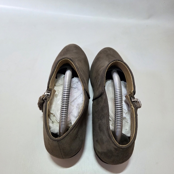 Vionic Women's Serena Leather Boho Casual Ankle Moto Biker Boot In Dark Green 8 - Picture 11 of 15